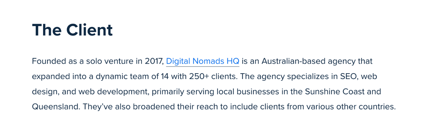 Example of a Case Study Backlink for Digital Nomads HQ