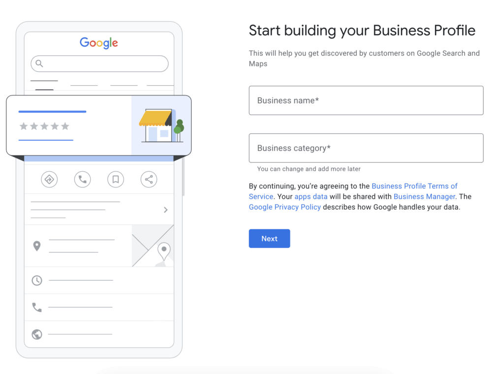 Business Name & Category