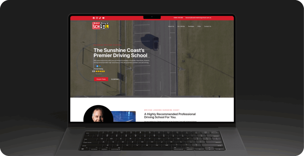 Buderim Driving School Web Design