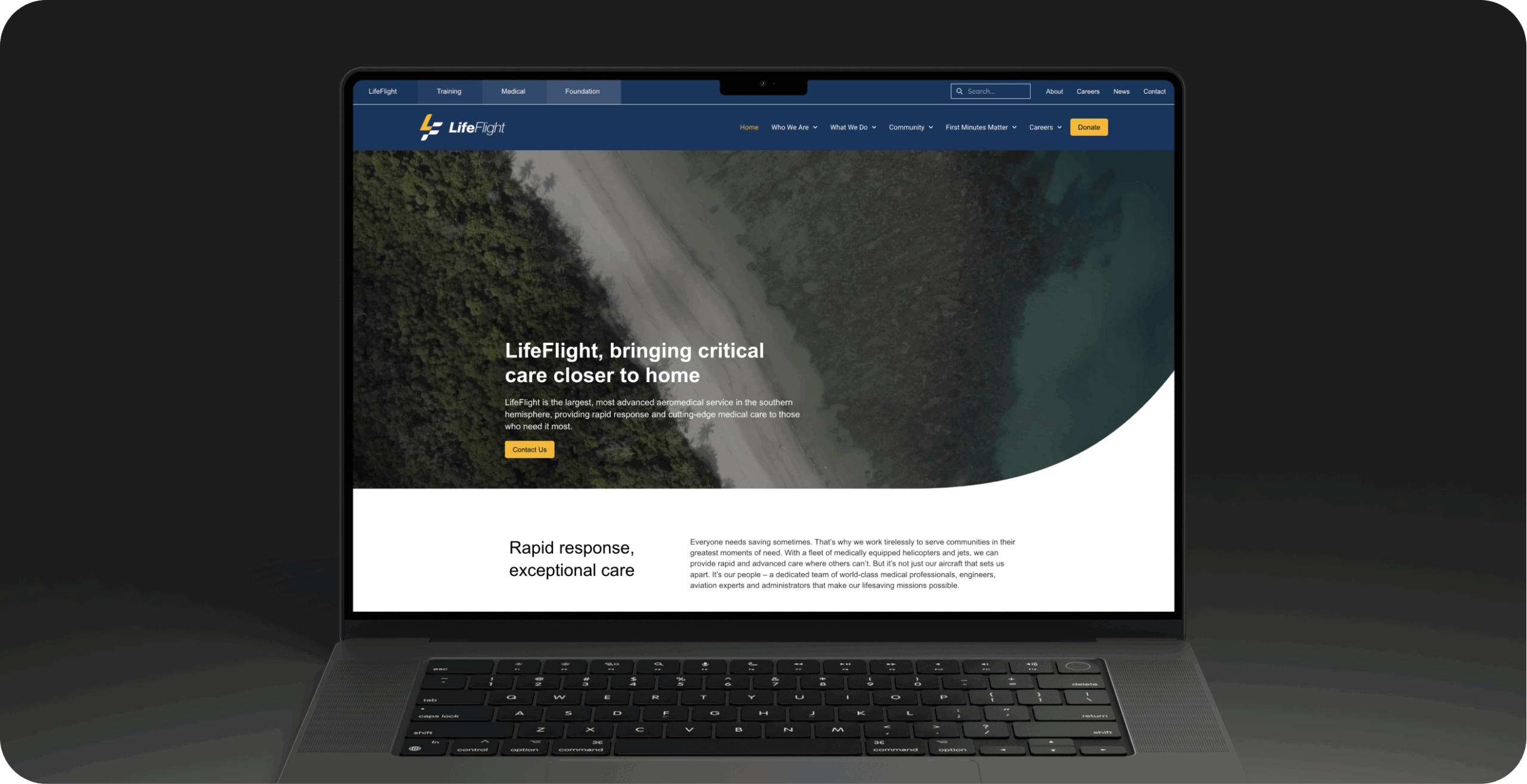Lifeflight Website Design